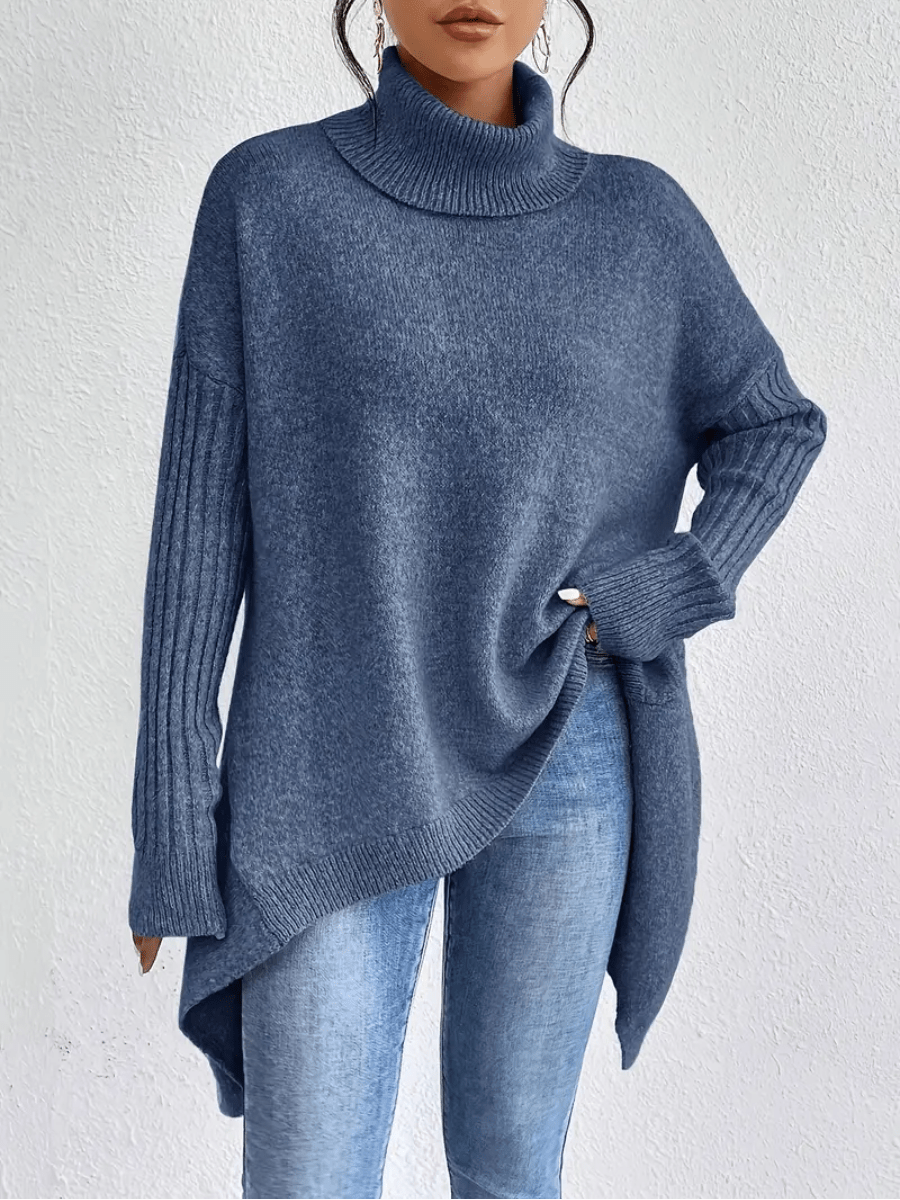 Isabelle | Pull à col roulé oversize élégant avec doublure chaude et douillette
