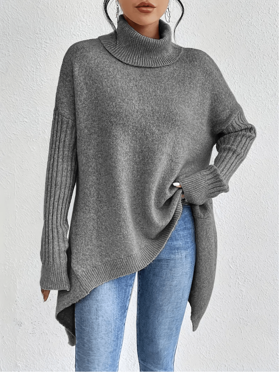 Isabelle | Pull à col roulé oversize élégant avec doublure chaude et douillette