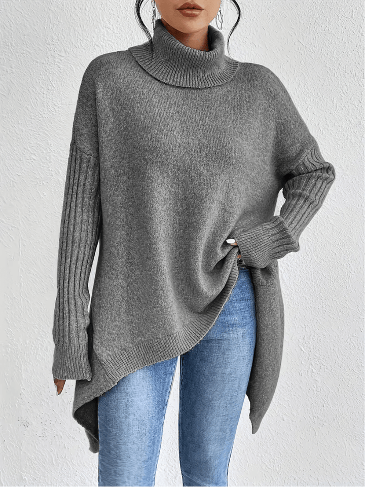 Isabelle | Pull à col roulé oversize élégant avec doublure chaude et douillette