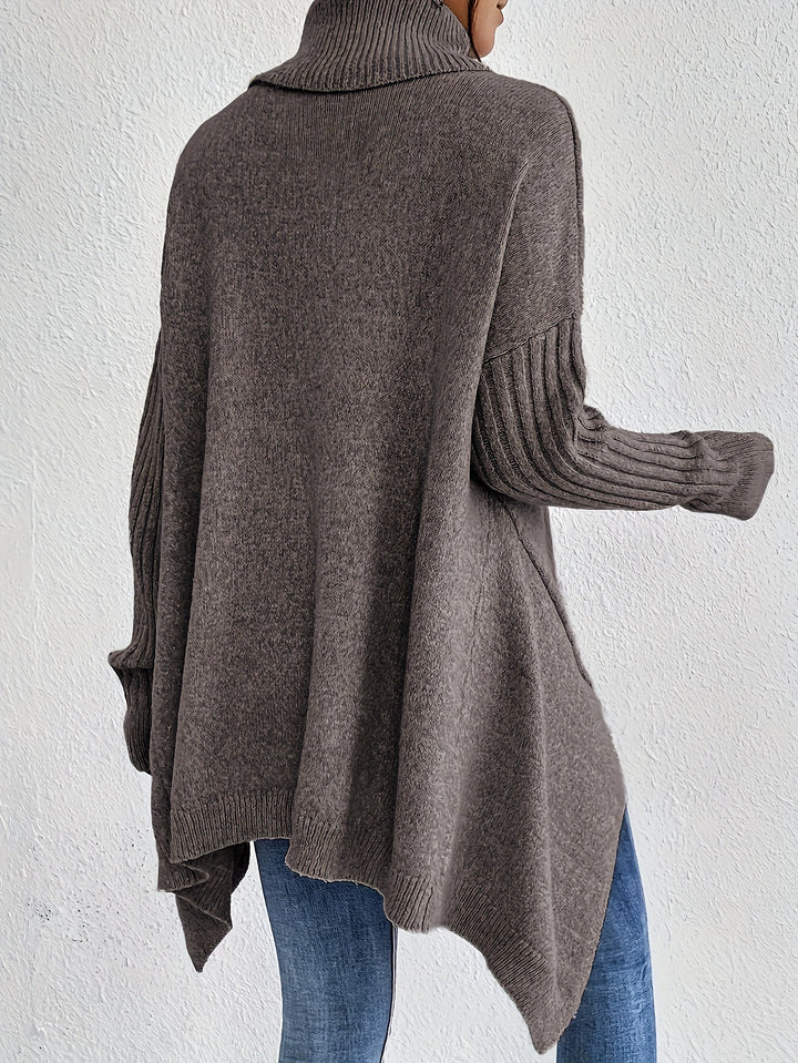 Isabelle | Pull à col roulé oversize élégant avec doublure chaude et douillette