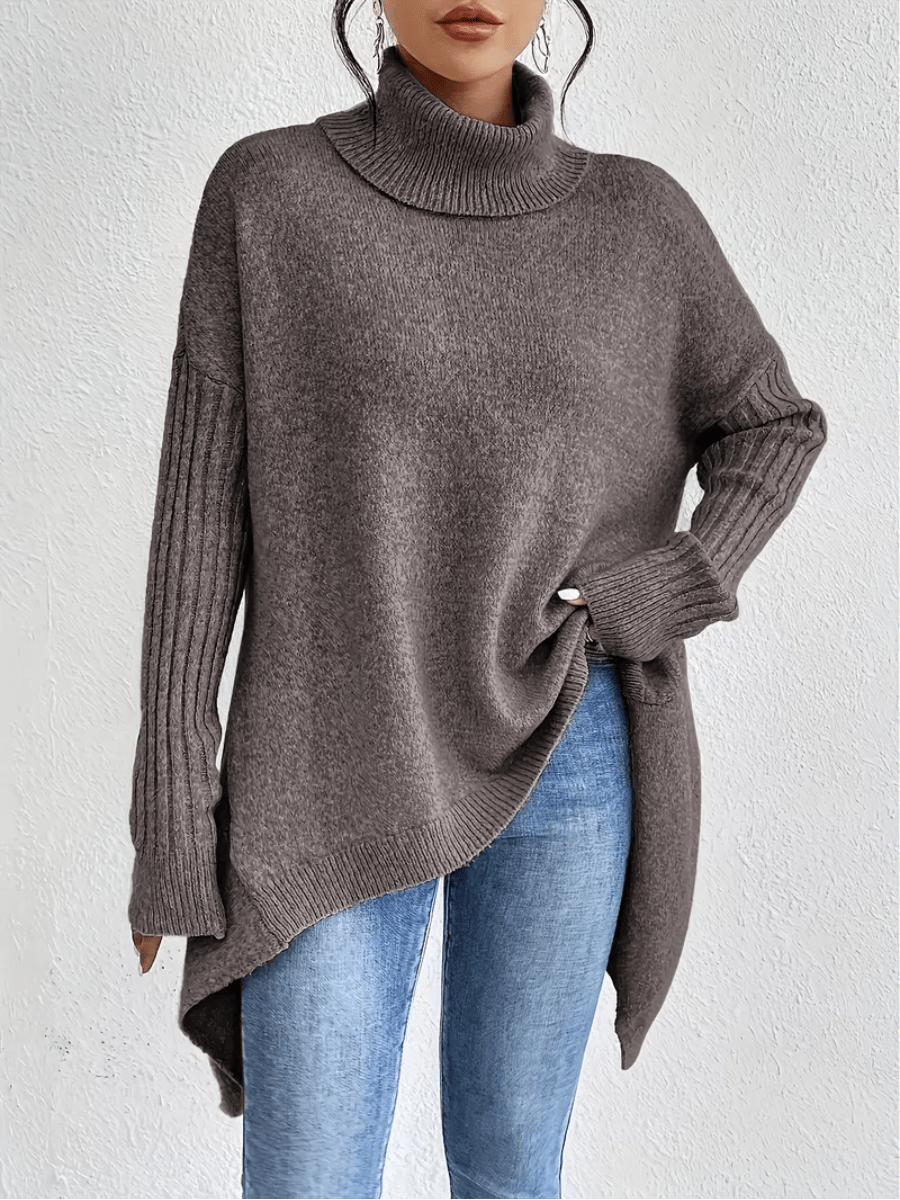 Isabelle | Pull à col roulé oversize élégant avec doublure chaude et douillette