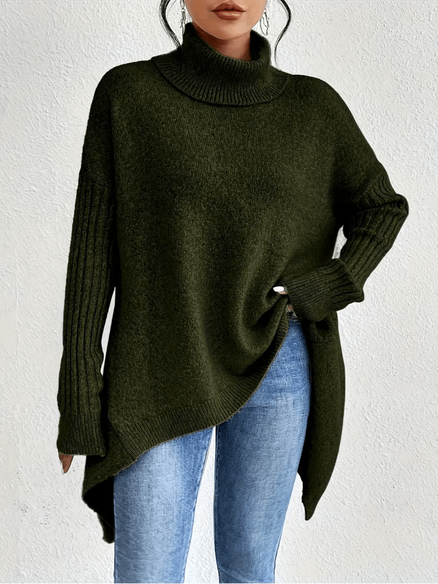 Isabelle | Pull à col roulé oversize élégant avec doublure chaude et douillette