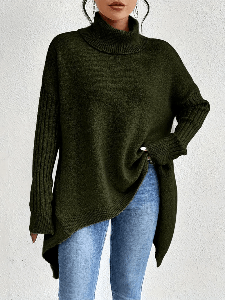Isabelle | Pull à col roulé oversize élégant avec doublure chaude et douillette