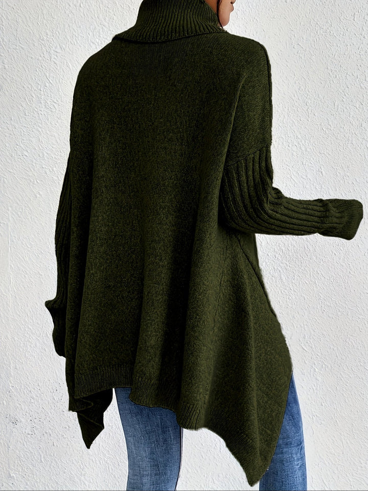 Isabelle | Pull à col roulé oversize élégant avec doublure chaude et douillette