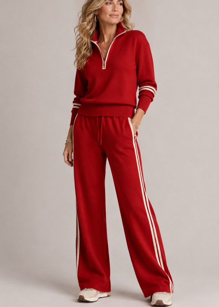 Ensemble Kate™ | Pull Demi-Zip & Pantalon Large