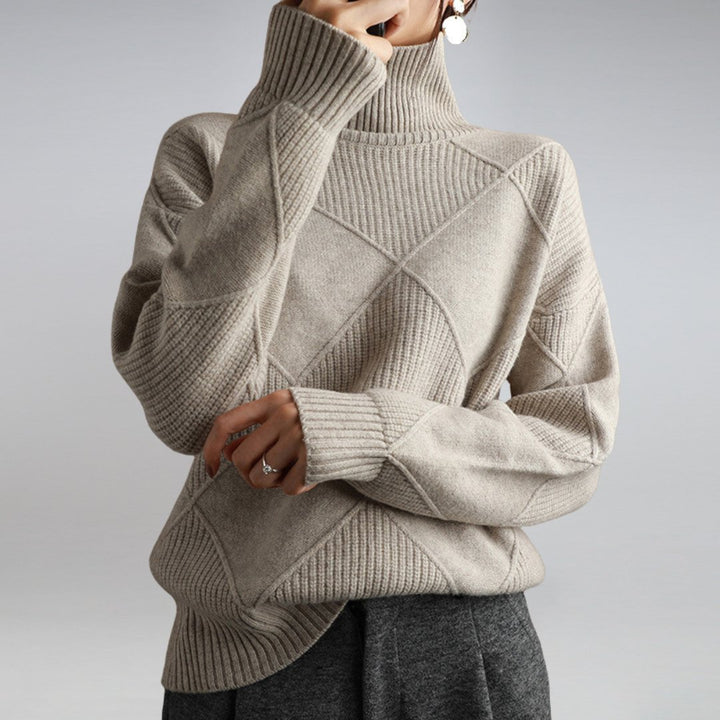 Linda | Pull élégant en maille à col roulé