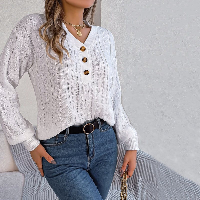Louisa | Pull décontracté et douillet en maille torsadée