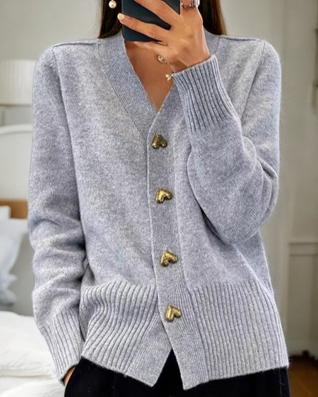 Michaela | Cardigan Col V Boutonné