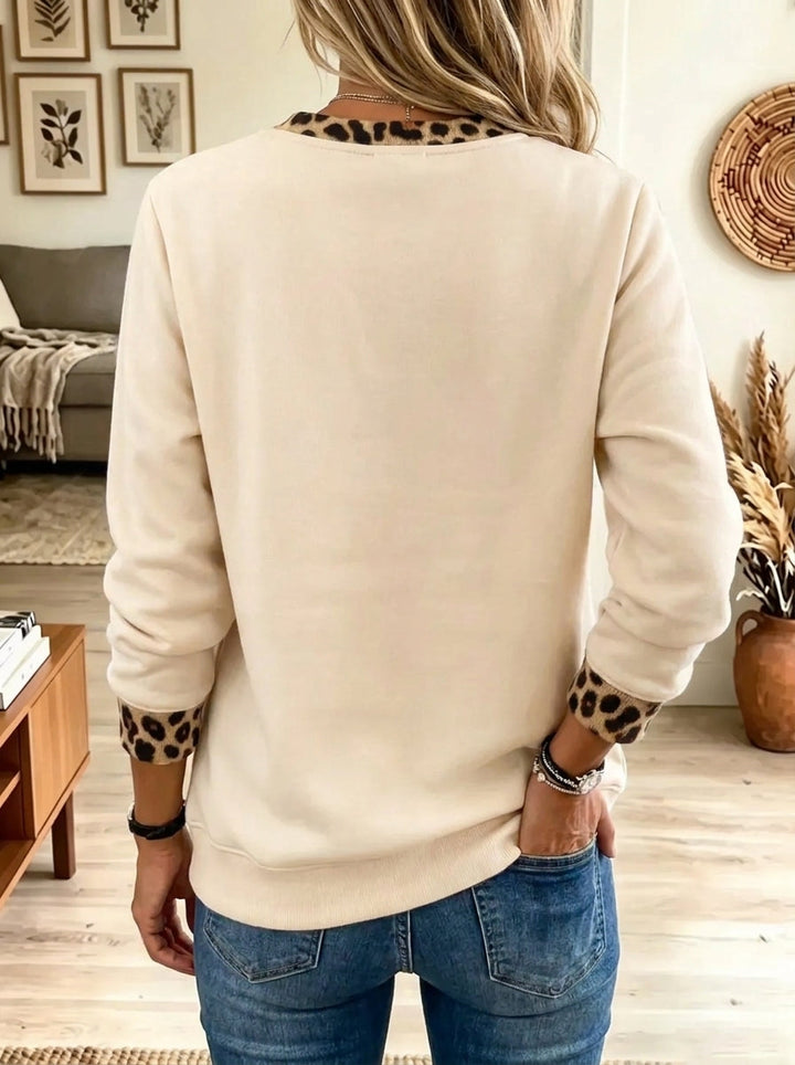 Noëlle | Sweat Imprimé Sapin de Noël Léopard