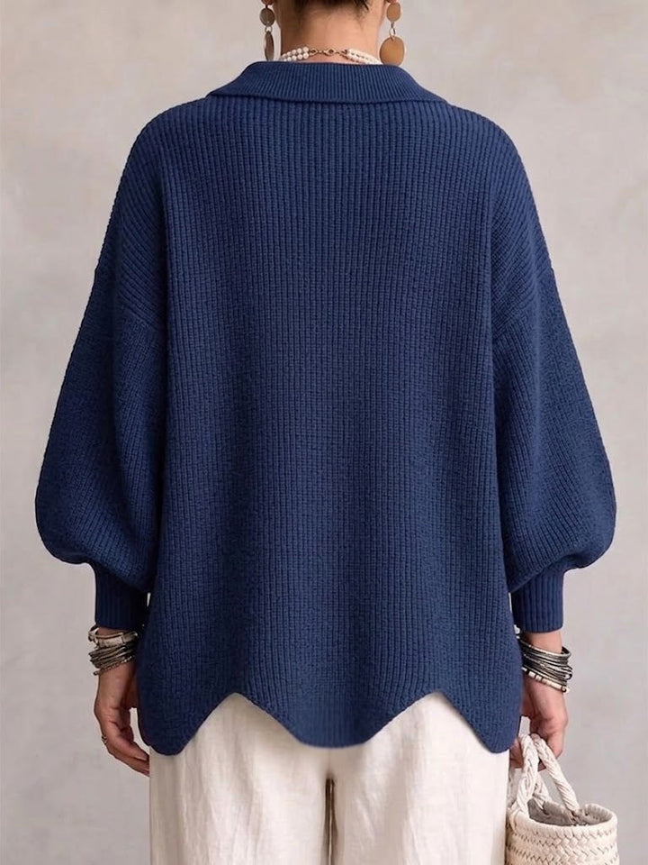 Cardigan oversize à col et boutons Karina