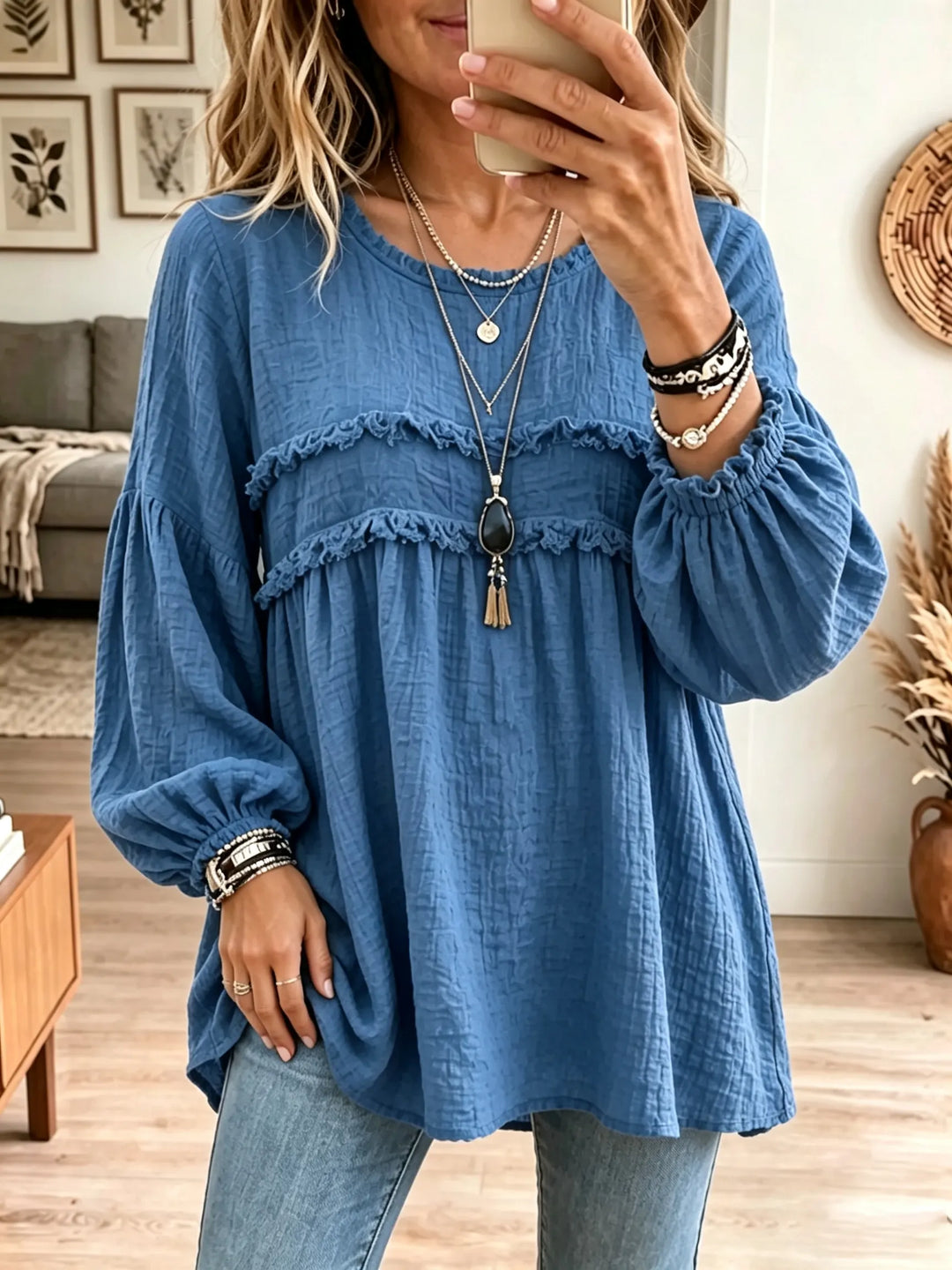 Capucine | Blouse Tunique Babydoll à Volants