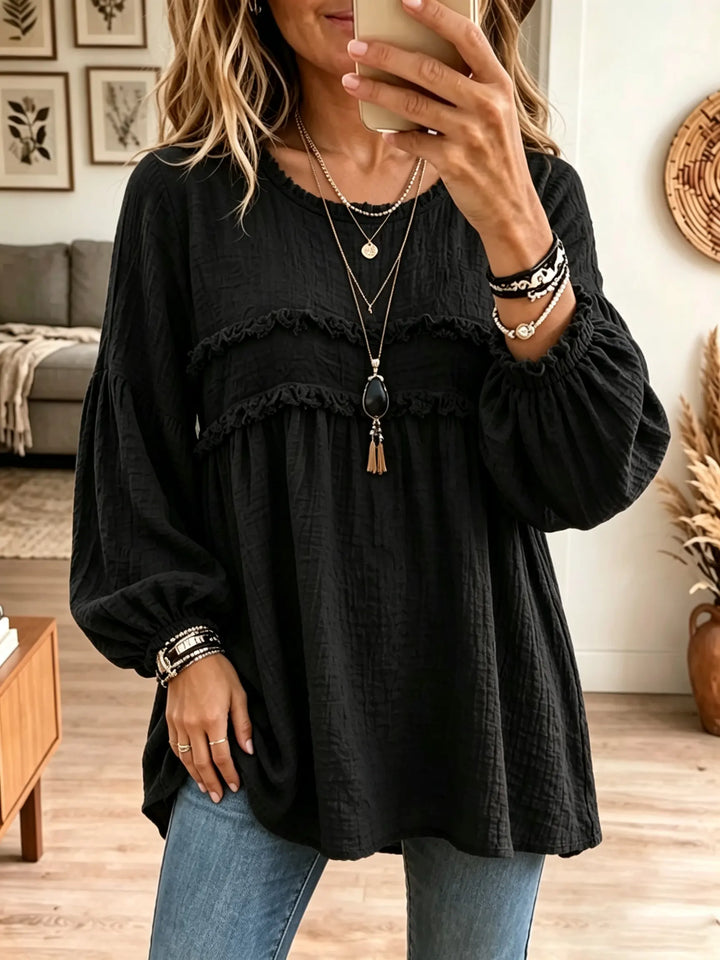 Capucine | Blouse Tunique Babydoll à Volants