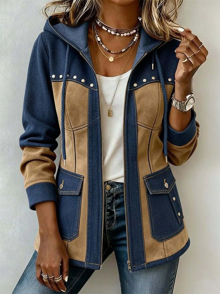 Véronique | Veste à Capuche Bi-Matière