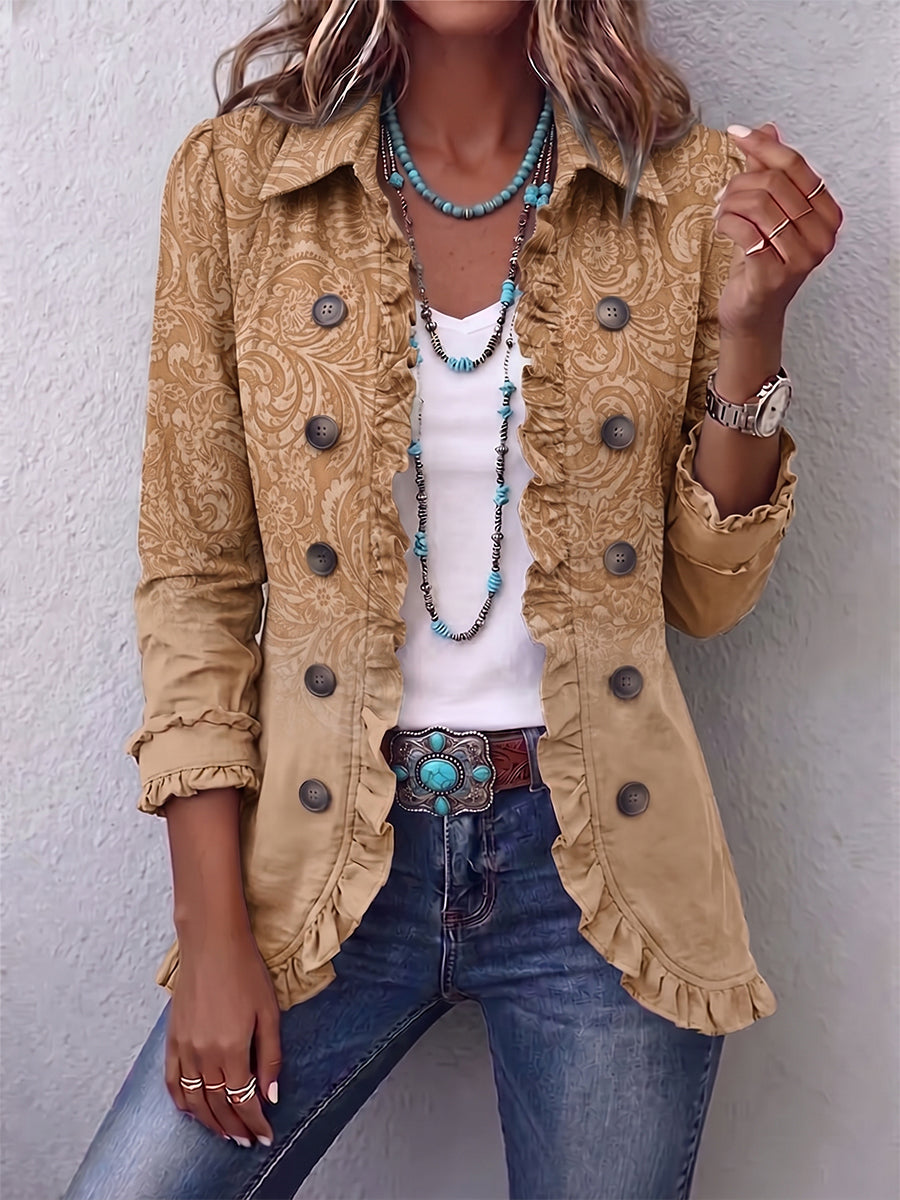 Crestelle | Veste Motif Western à Volants