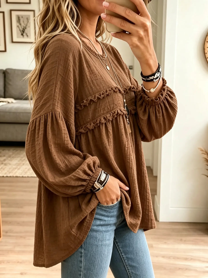 Capucine | Blouse Tunique Babydoll à Volants