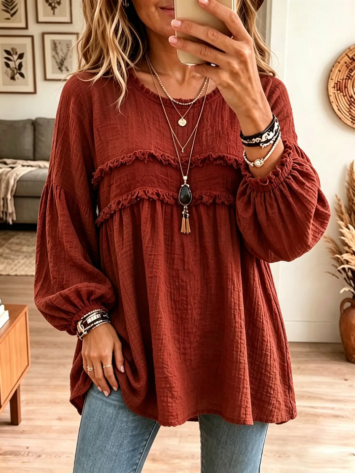 Capucine | Blouse Tunique Babydoll à Volants
