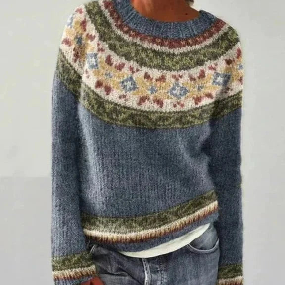 Noëlla | Pull en maille chic pour femme d’inspiration rétro