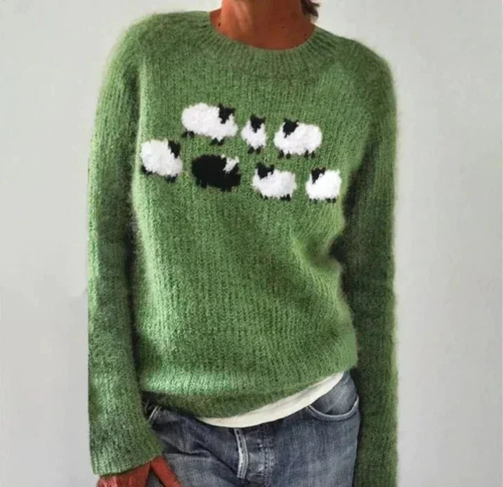 Noëlla | Pull en maille chic pour femme d’inspiration rétro