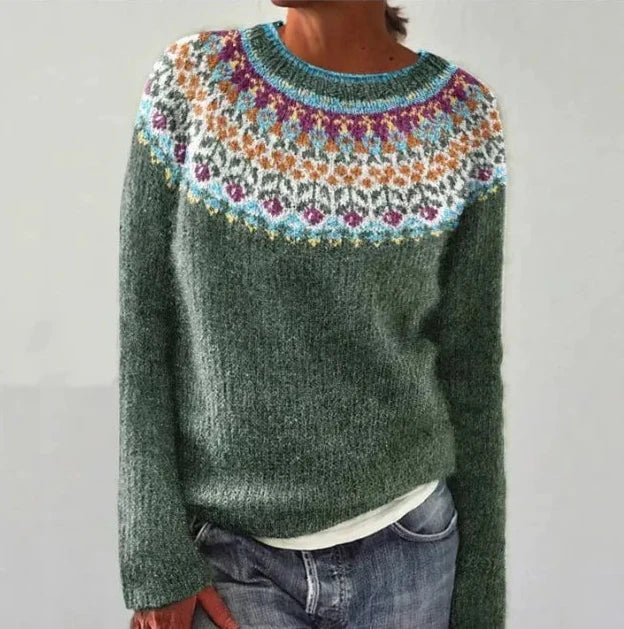 Noëlla | Pull en maille chic pour femme d’inspiration rétro