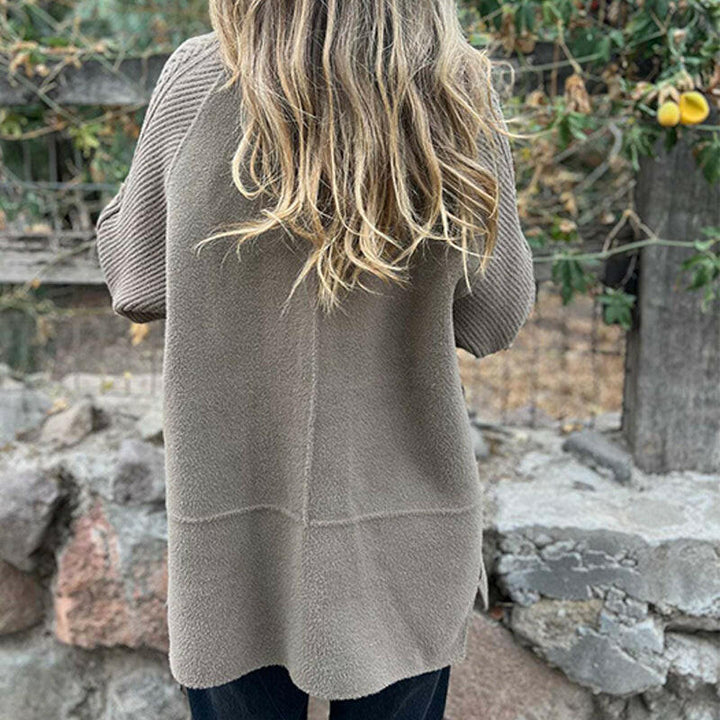 ISOLA | MANTEAU CROISÉ À MANCHES EN MAILLE