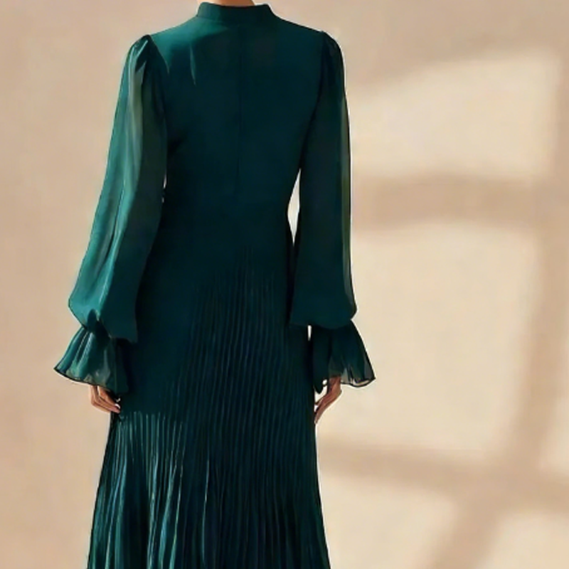 Robe midi élégante plissée Dianna™