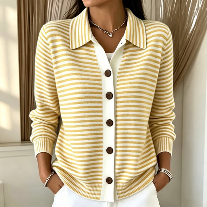 Wren™ | Cardigan en Maille Rayé