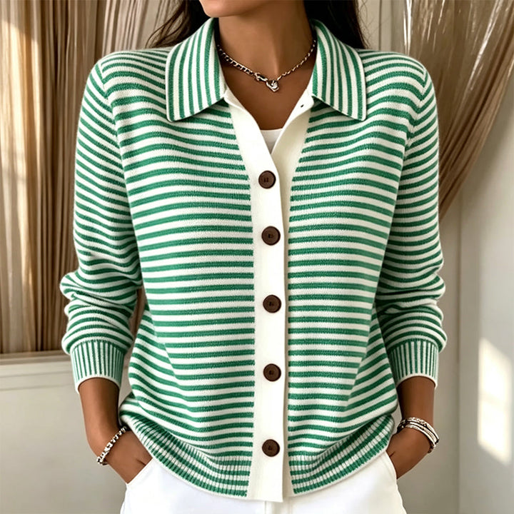 Wren™ | Cardigan en Maille Rayé