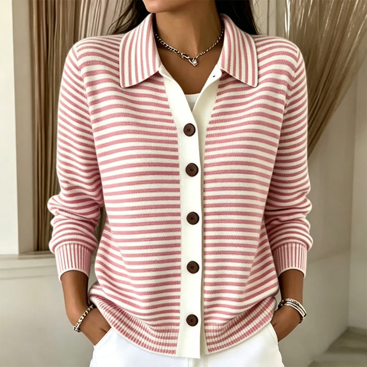 Wren™ | Cardigan en Maille Rayé