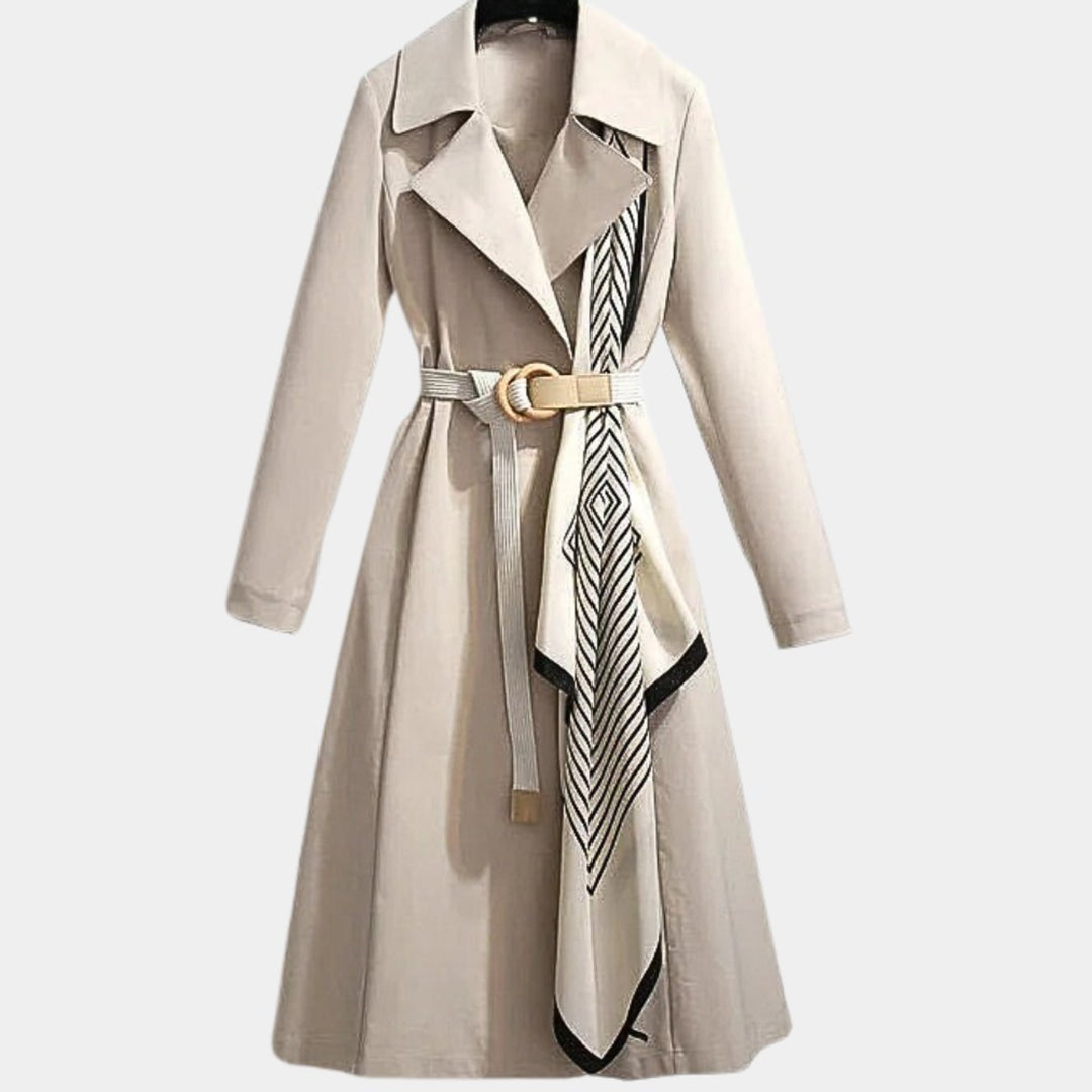 Clarice | Trench-coat midi classique à ceinture