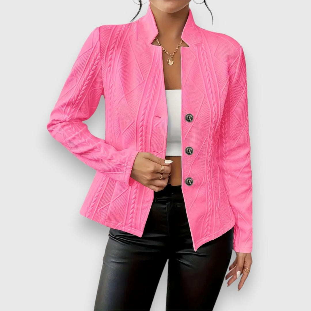 Loretta | Cardigan texturé boutonné sur le devant au style intemporel