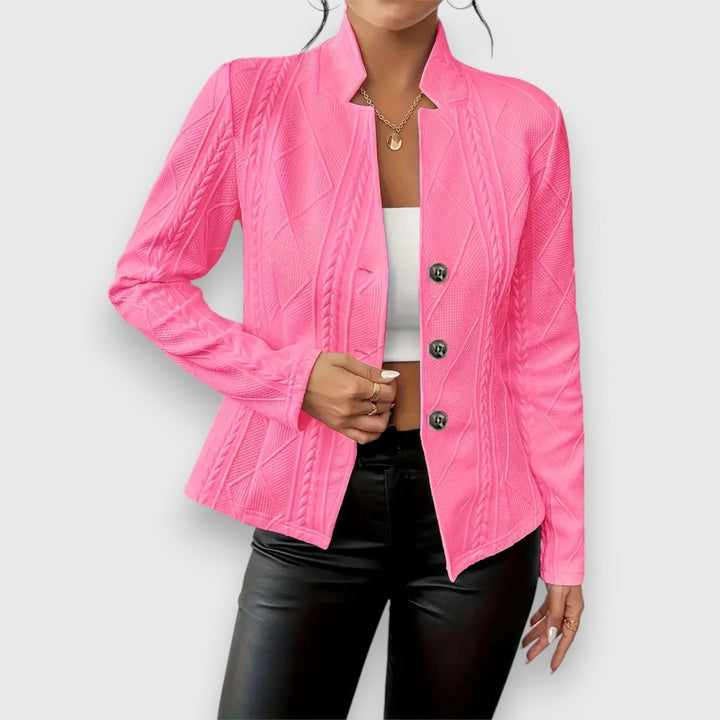 Loretta | Cardigan texturé boutonné sur le devant au style intemporel