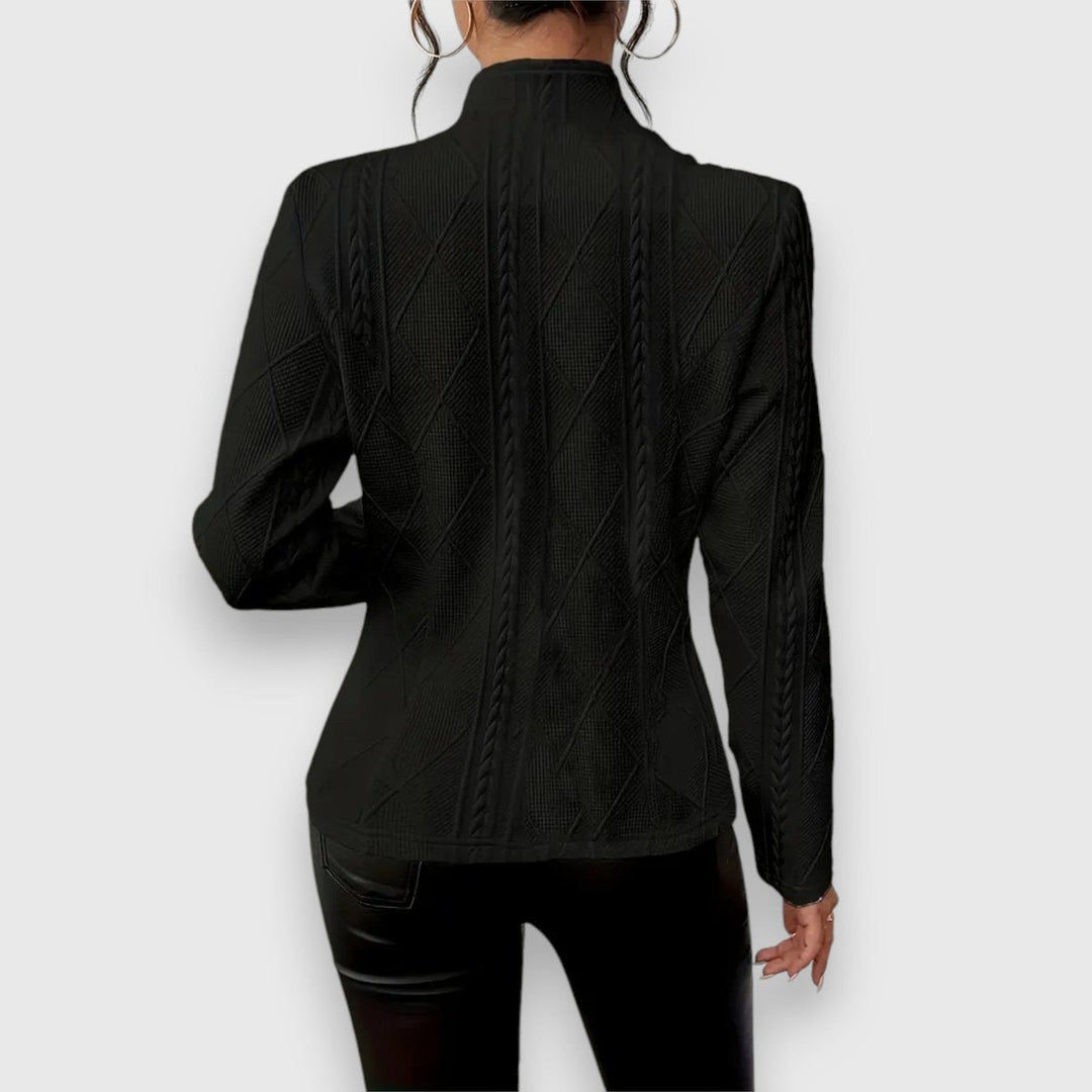 Loretta | Cardigan texturé boutonné sur le devant au style intemporel