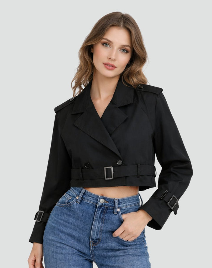 Juliana | Trench-coat court chic ceinturé