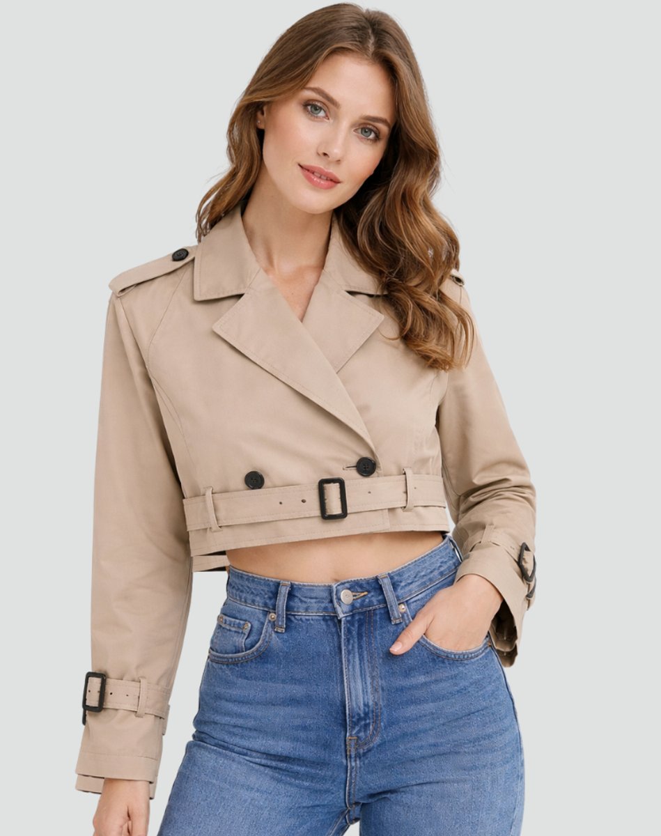 Juliana | Trench-coat court chic ceinturé