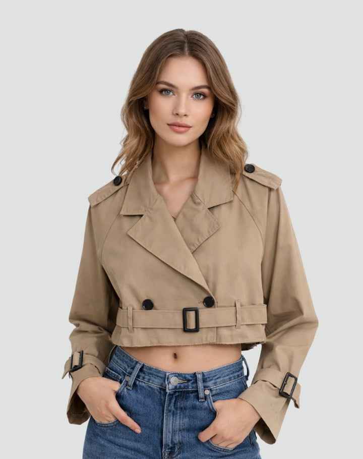 Juliana | Trench-coat court chic ceinturé
