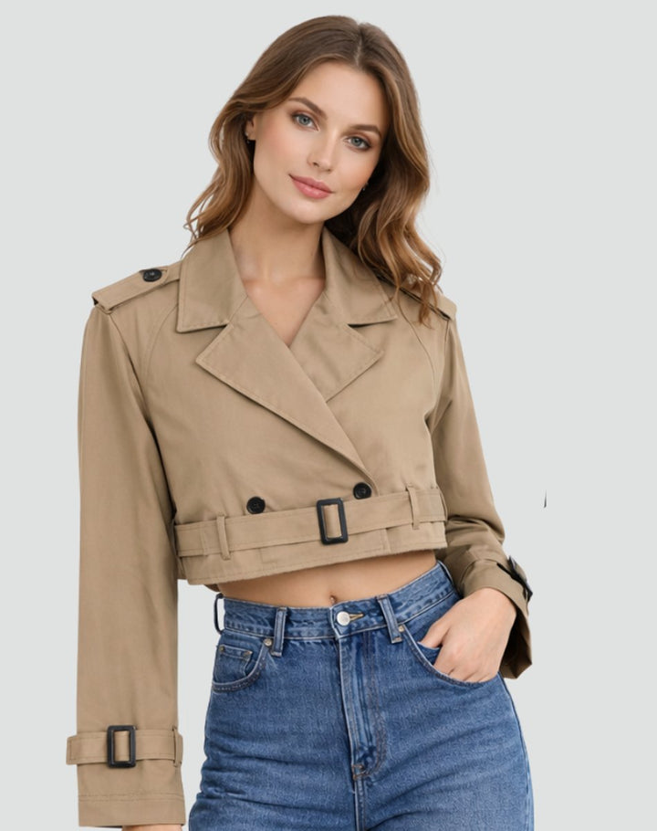 Juliana | Trench-coat court chic ceinturé