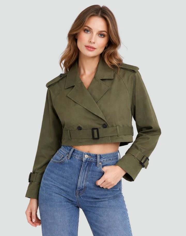 Juliana | Trench-coat court chic ceinturé