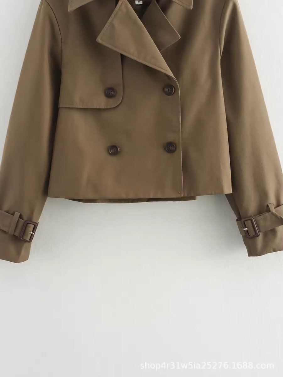 Eugenia | Trench-coat court chic à double boutonnage
