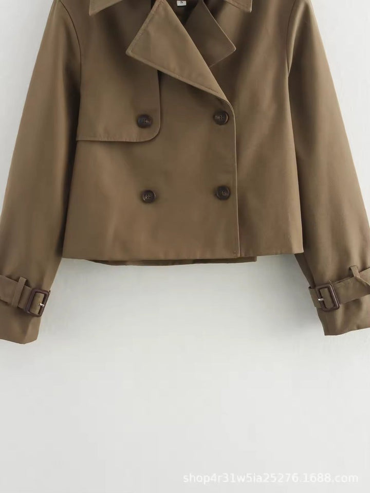 Eugenia | Trench-coat court chic à double boutonnage