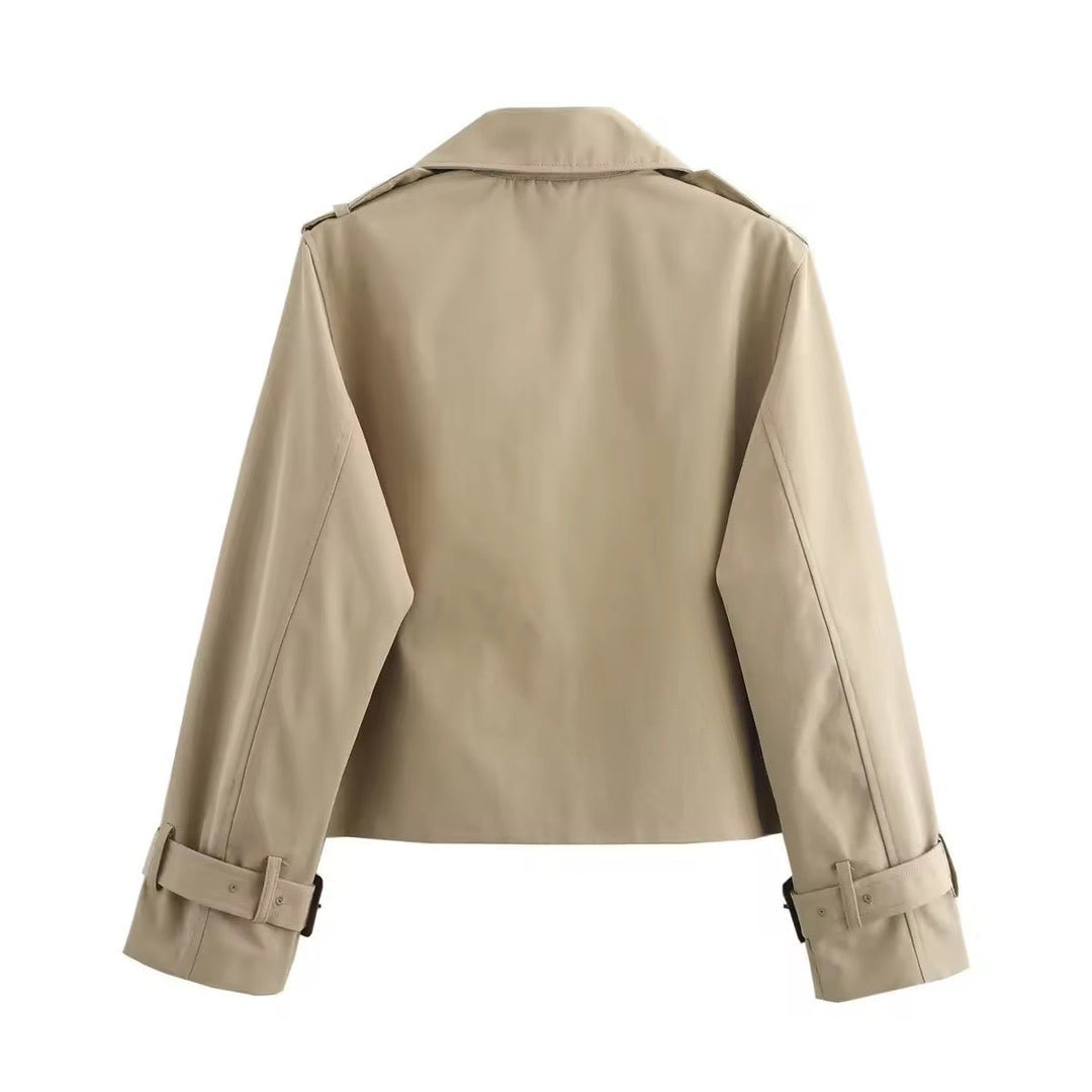 Eugenia | Trench-coat court chic à double boutonnage