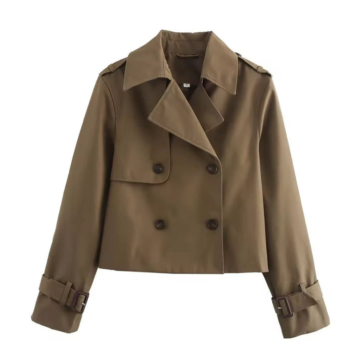 Eugenia | Trench-coat court chic à double boutonnage