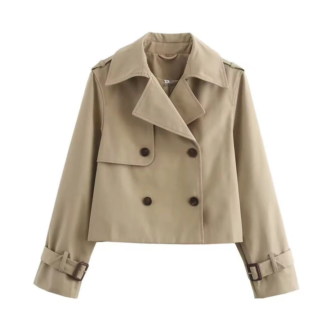 Eugenia | Trench-coat court chic à double boutonnage