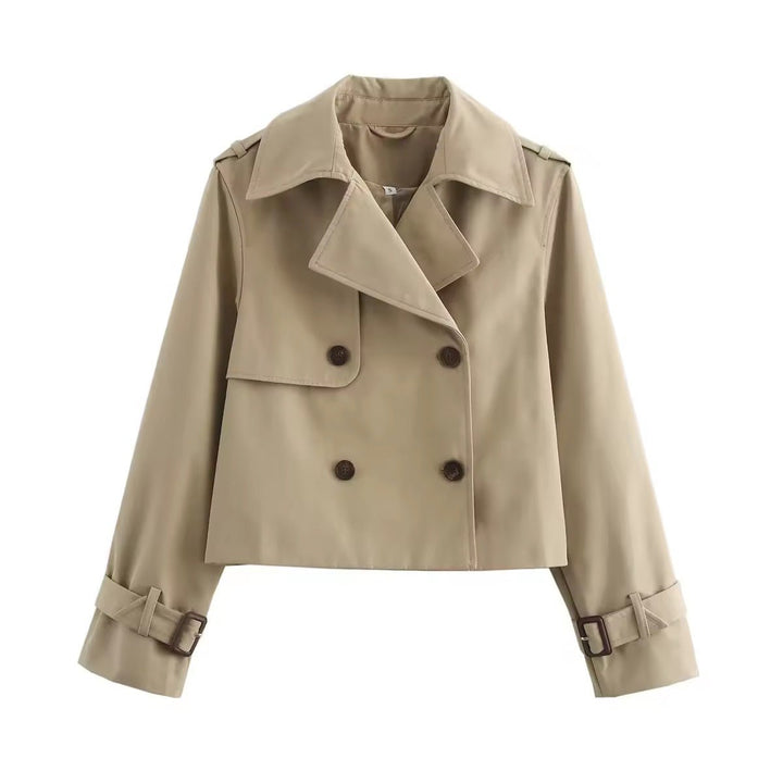 Eugenia | Trench-coat court chic à double boutonnage