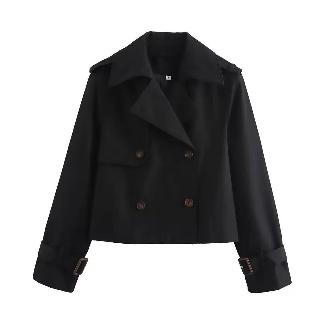 Eugenia | Trench-coat court chic à double boutonnage