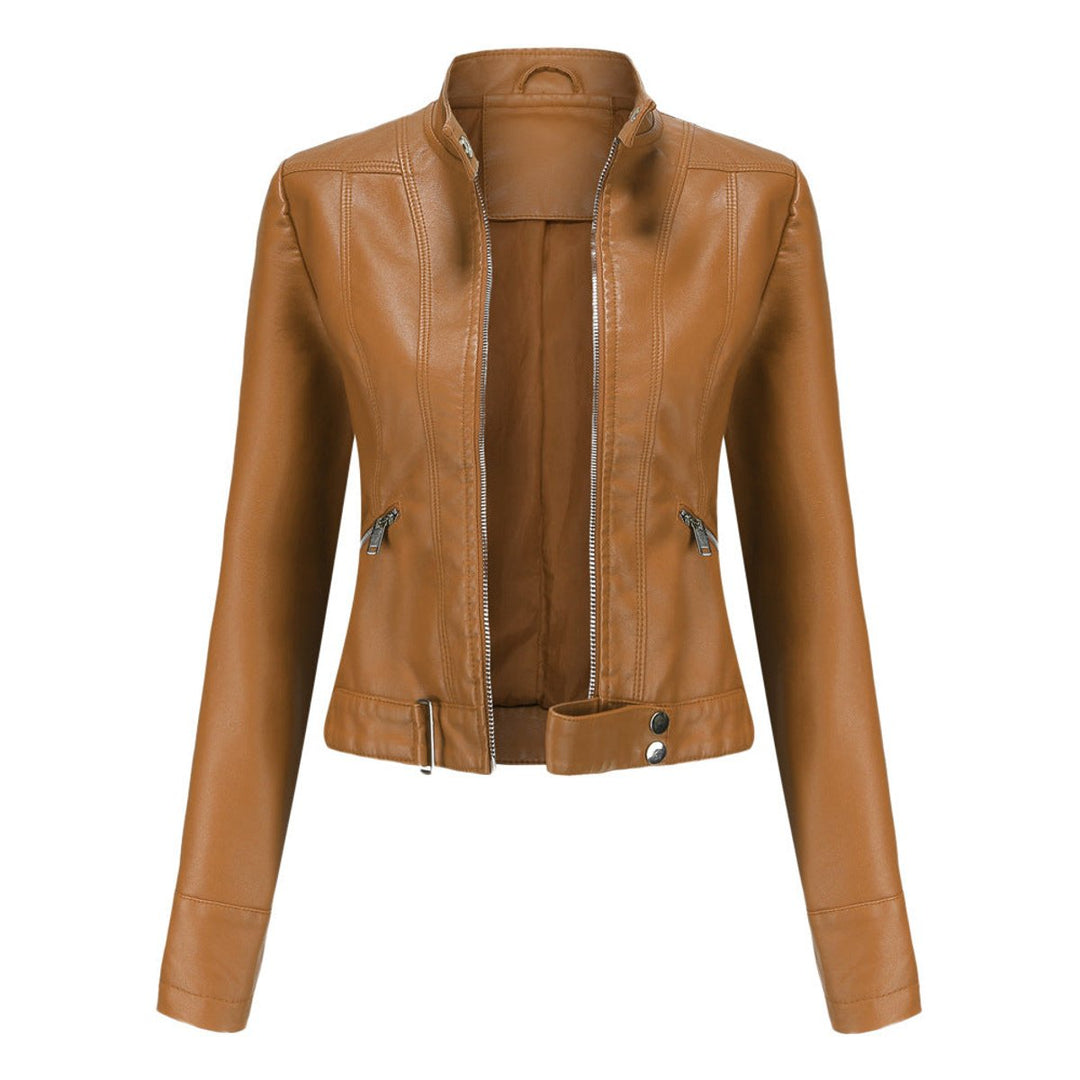 Linnea | Veste de motard courte à col montant
