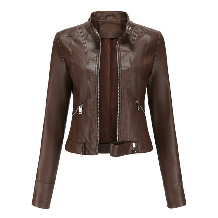 Linnea | Veste de motard courte à col montant