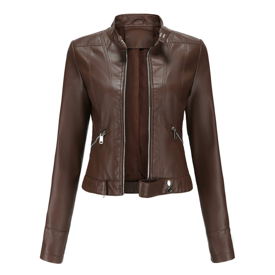 Linnea | Veste de motard courte à col montant