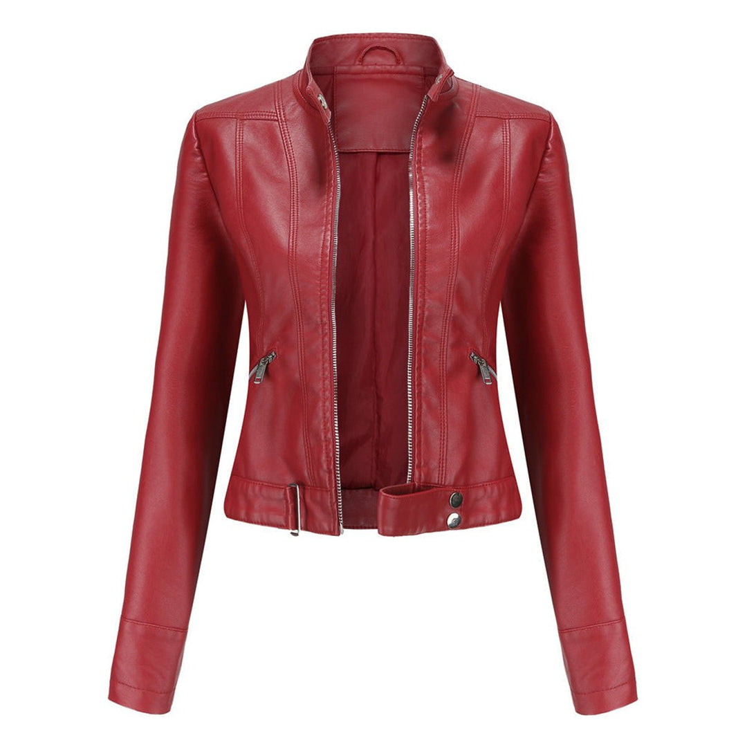 Linnea | Veste de motard courte à col montant