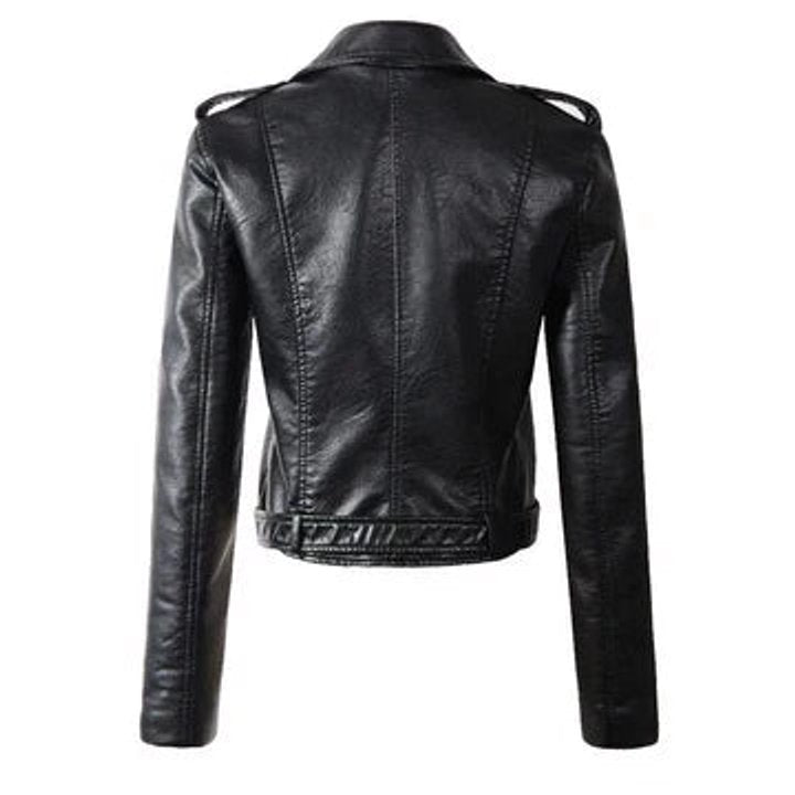 Rachel | Veste de motard courte ceinturée