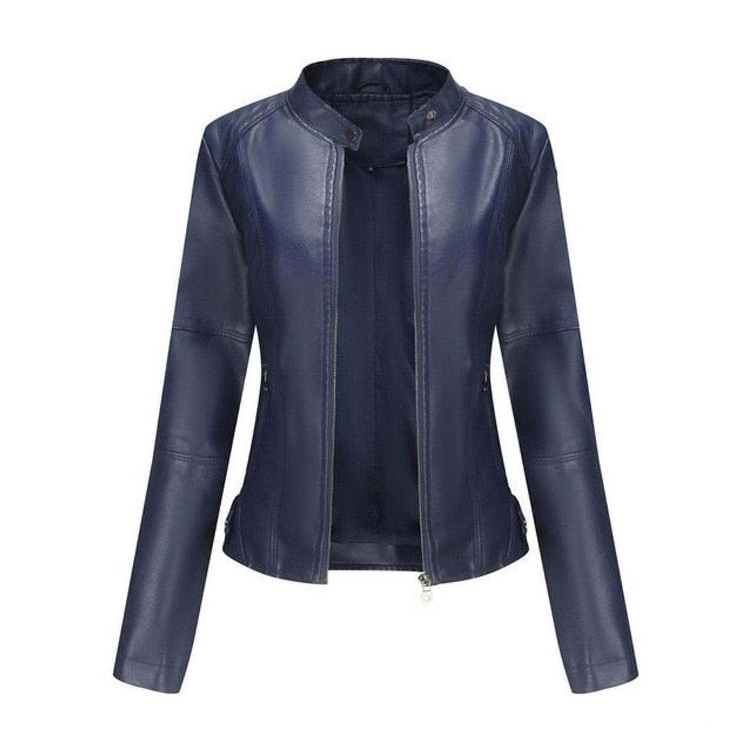 Helen | Veste motard élégante à col montant